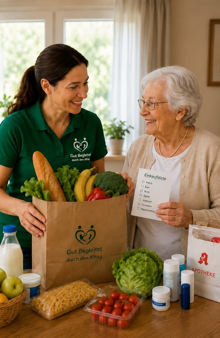 A Gut Begleitet service visit with an older customer